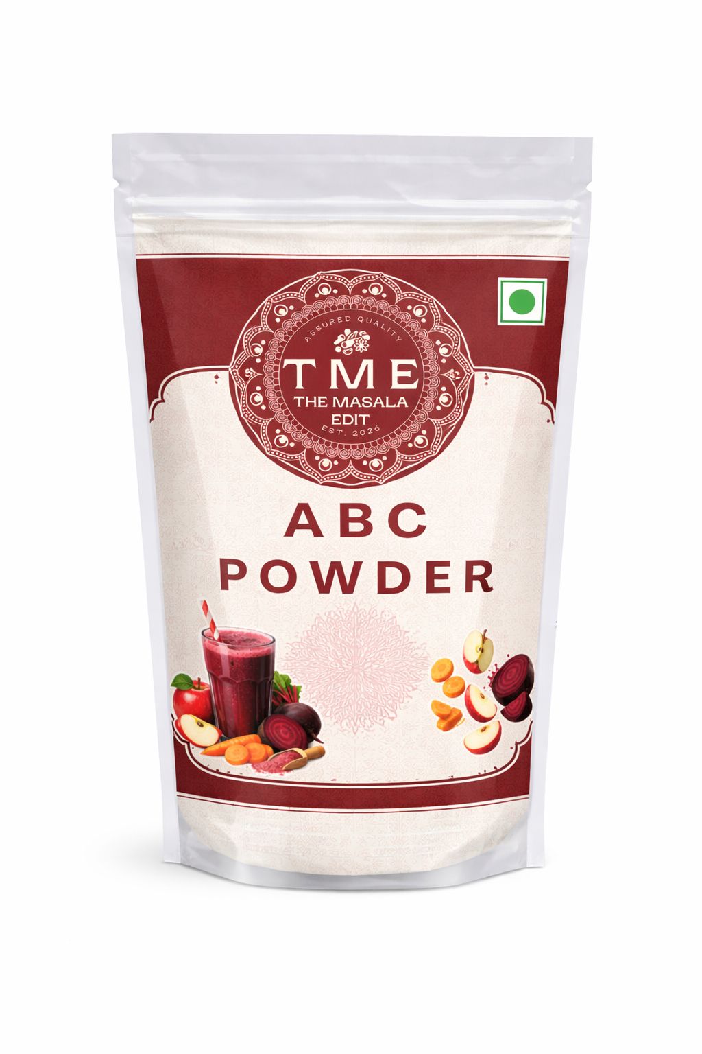 ABC Powder 100gms (Apple, Beetroot, Carrot) - Pure Nutrition - No Added Sugars